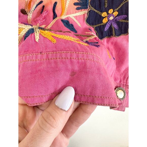 90s Boho Tie Dye Embroidered Jacket - Picture 8 of 10